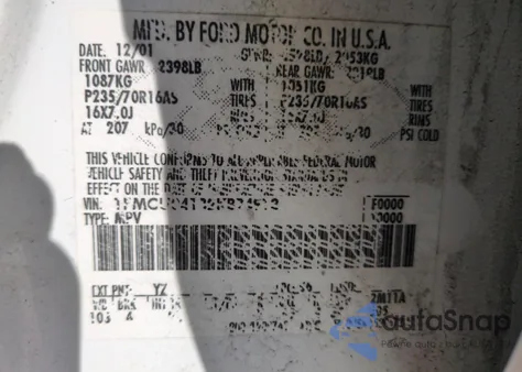 2002 Ford Escape Xlt из США, поврежденный, VIN 1FMCU04132KB74913